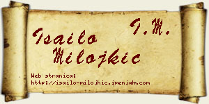 Isailo Milojkić vizit kartica